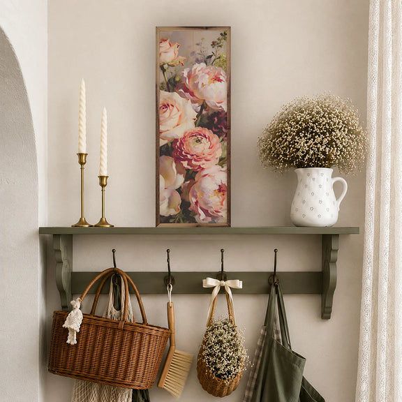 vintage rose farmhouse wall art