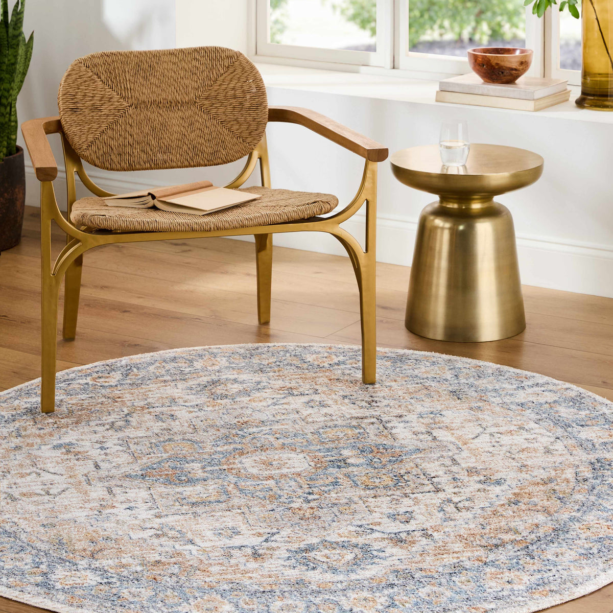 Ezri Cream Washable Area Rug