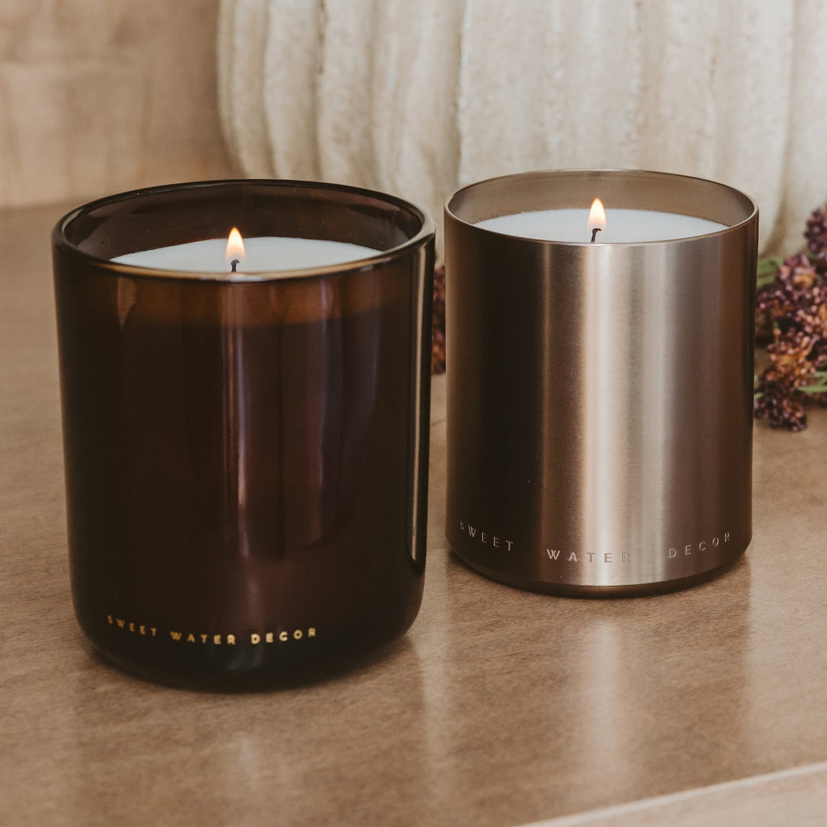 Farmhouse Soy Candle - Boxed Amber Tinted Glass Jar