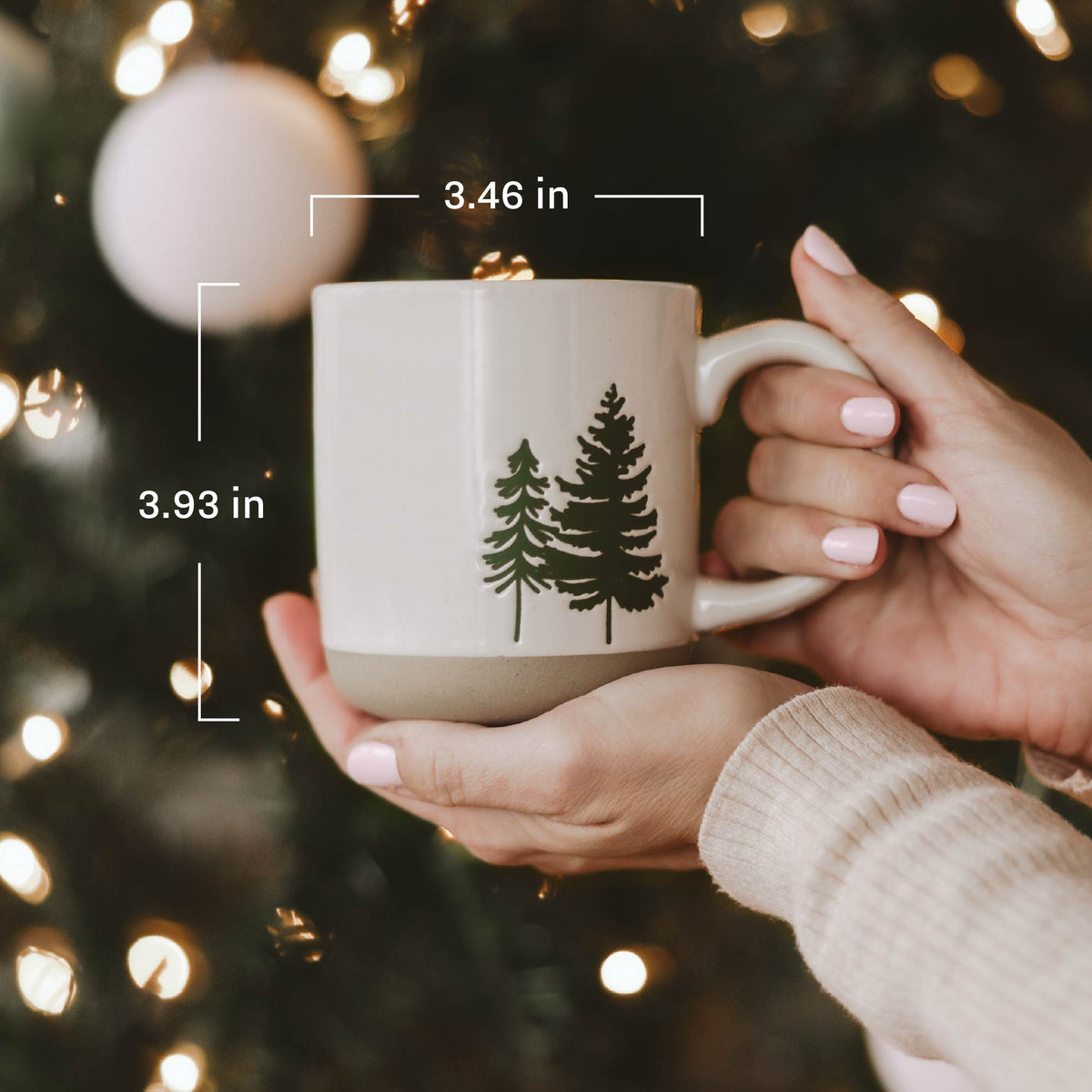 Red Fair Isle Sweater Stoneware Coffee Mug | 14 oz