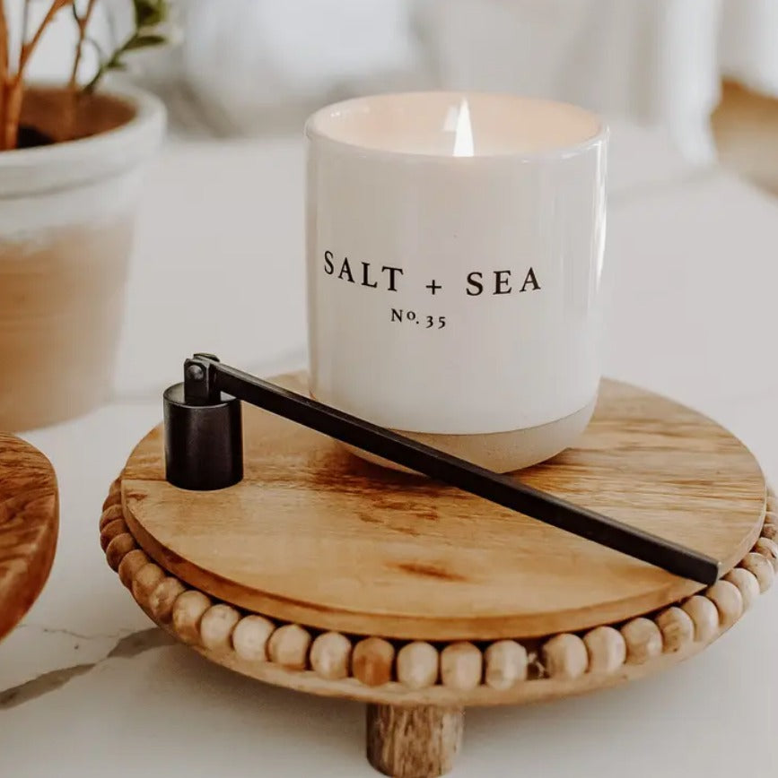 Salt and Sea Soy Candle | Cream Stoneware Jar