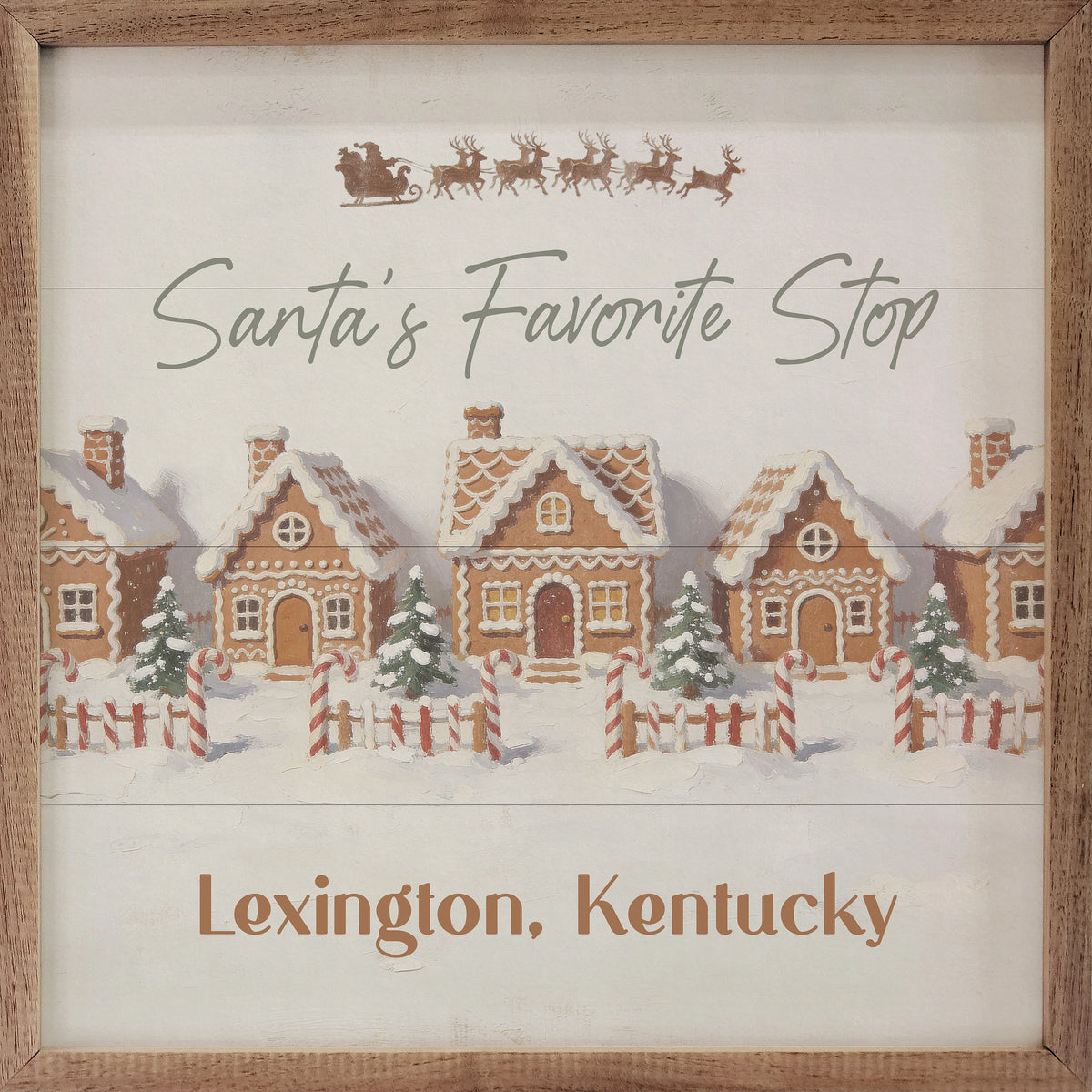 Santa's Favorite Stop | Personalized Wall Art