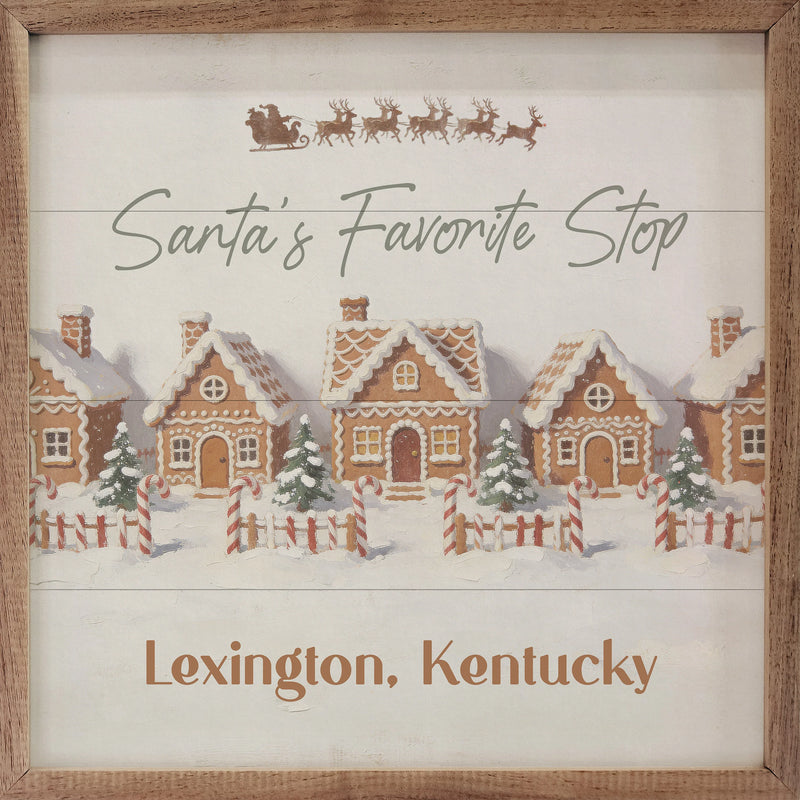 Santa's Favorite Stop | Personalized Wall Art