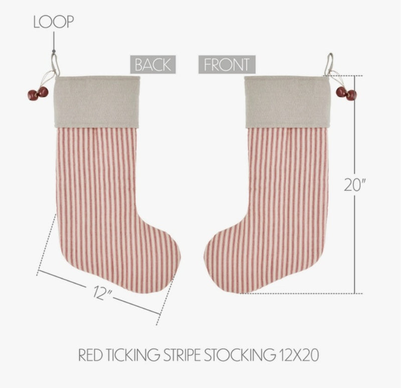 Sawyer Mill Red Ticking Stripe Stocking