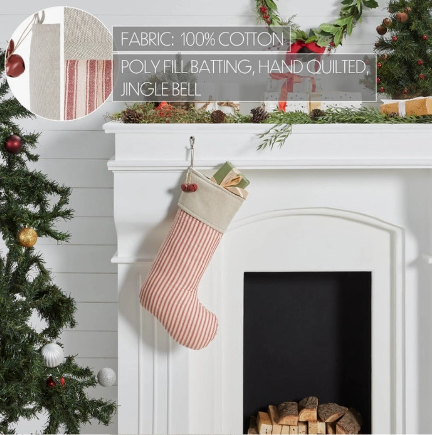 Sawyer Mill Red Ticking Stripe Stocking