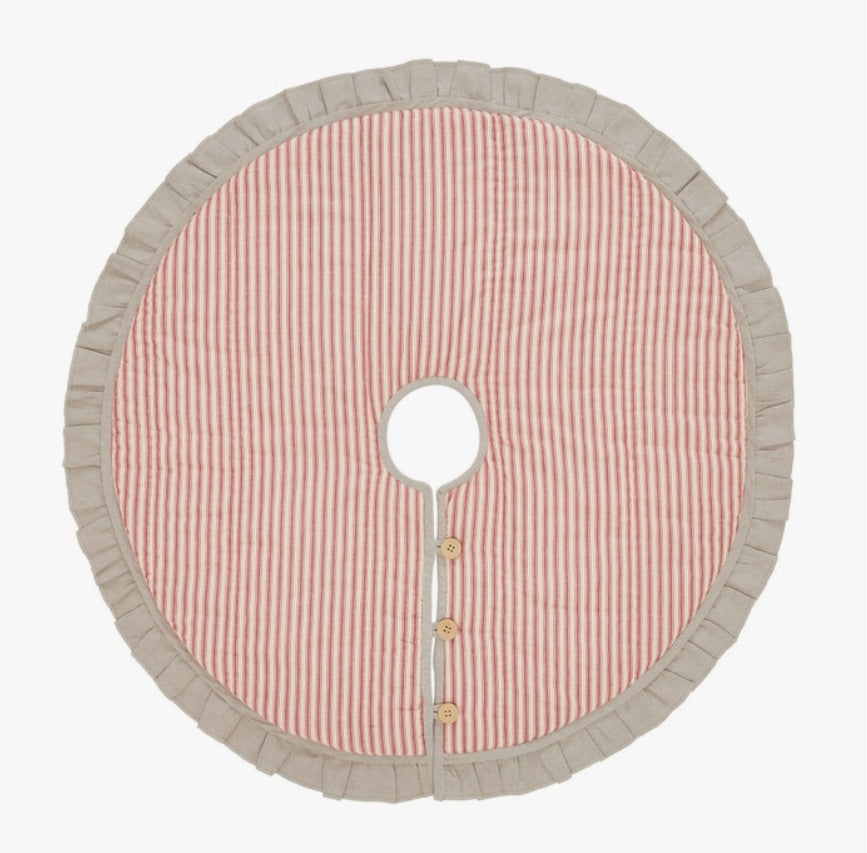 Sawyer Mill Red Ticking Stripe Tree Skirt