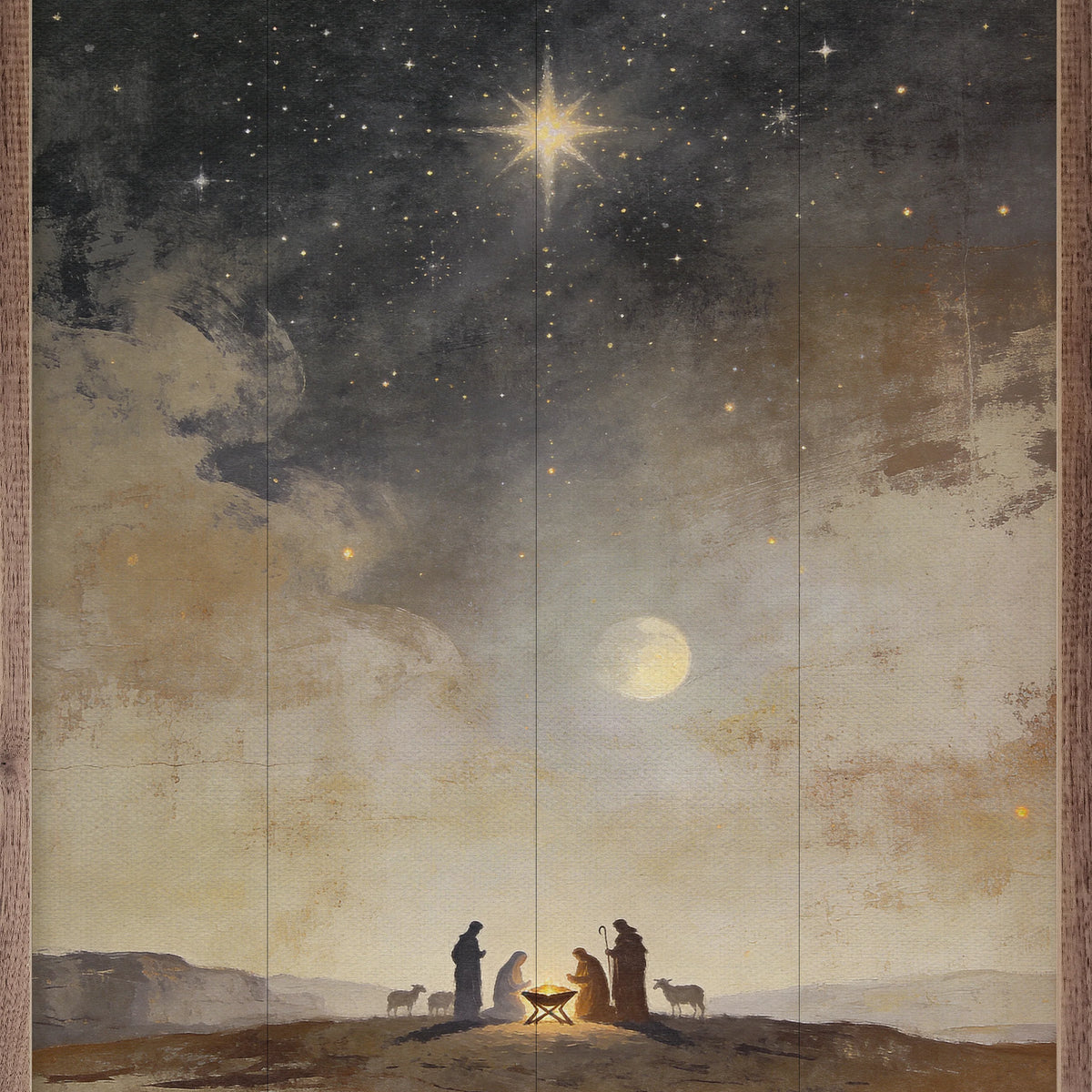 Silent Night Nativity Scene | Christmas Wall Decor