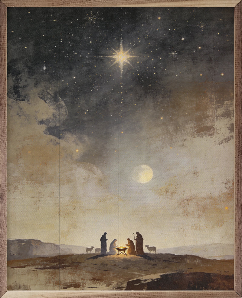 Silent Night Nativity Scene | Christmas Wall Decor