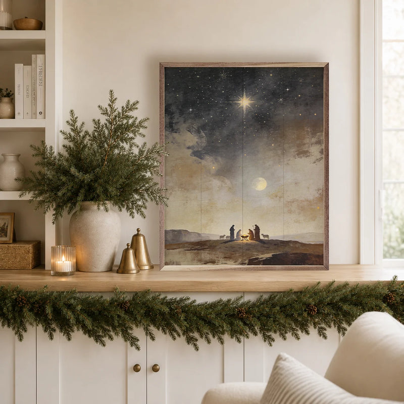 Silent Night Nativity Scene | Christmas Wall Decor