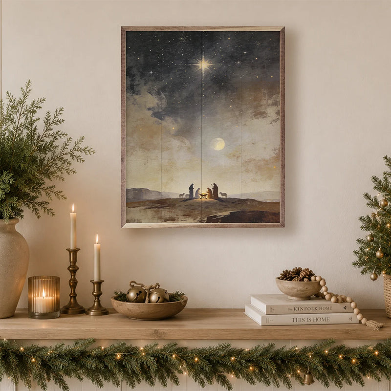 Silent Night Nativity Scene | Christmas Wall Decor