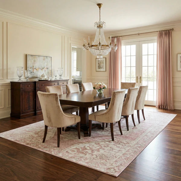 Snead Pink Floral Rug