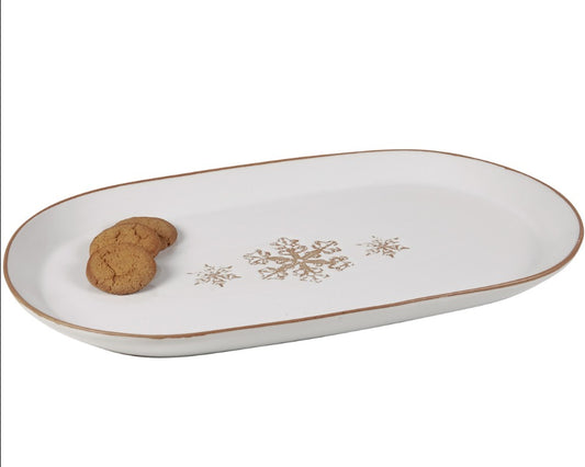 Snowflake Oval Platter