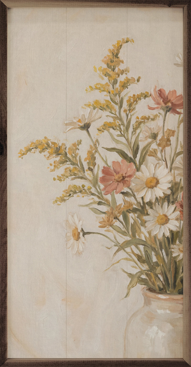 vintage inspired floral cottage wall art