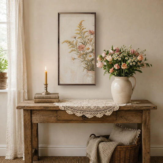 meadow floral farmhouse wall art
