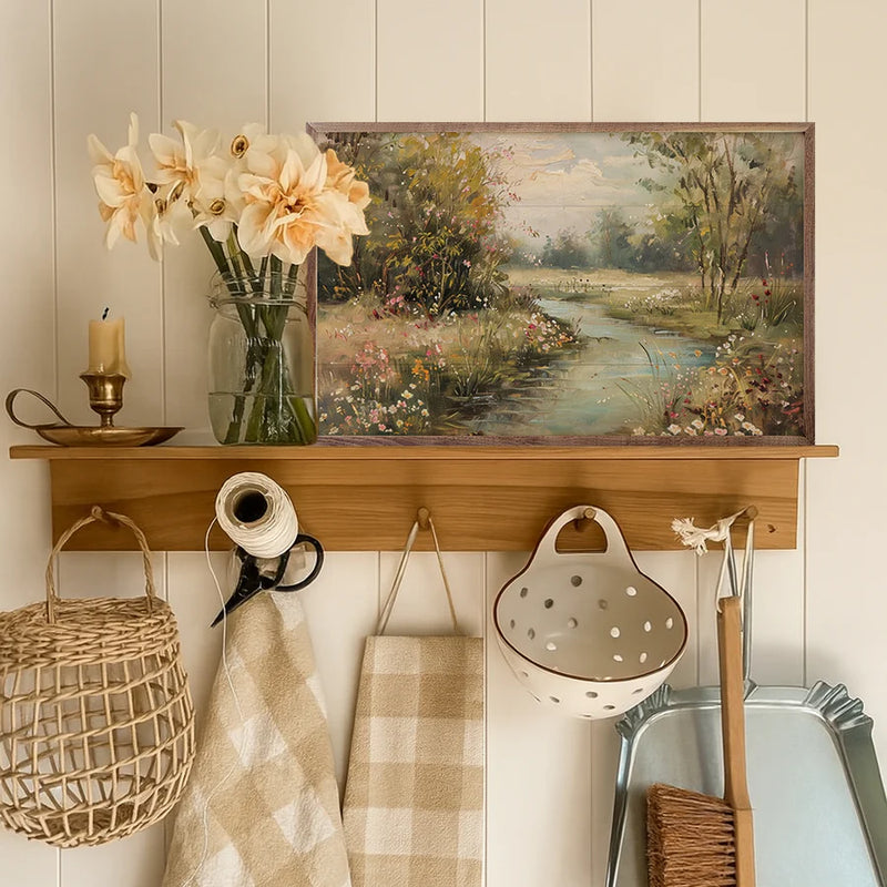 spring landscape farmhouse wall art