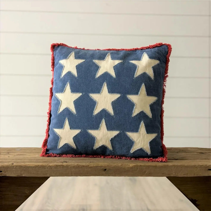 Stonewashed Americana Stars Pillow