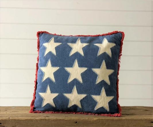 stonewashed Americana stars pillow
