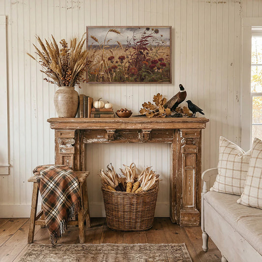 Stormy Auburn Field Wood Wall Art