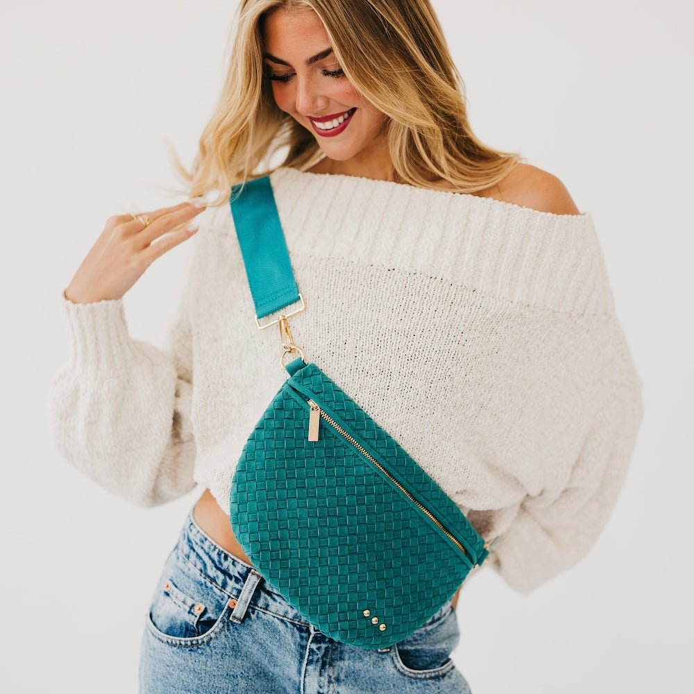 Suede Westlyn Woven Bum Bag
