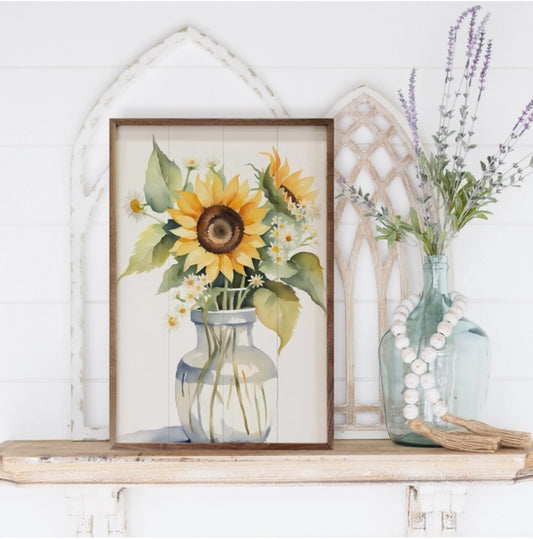 Sunflower Floral Vase