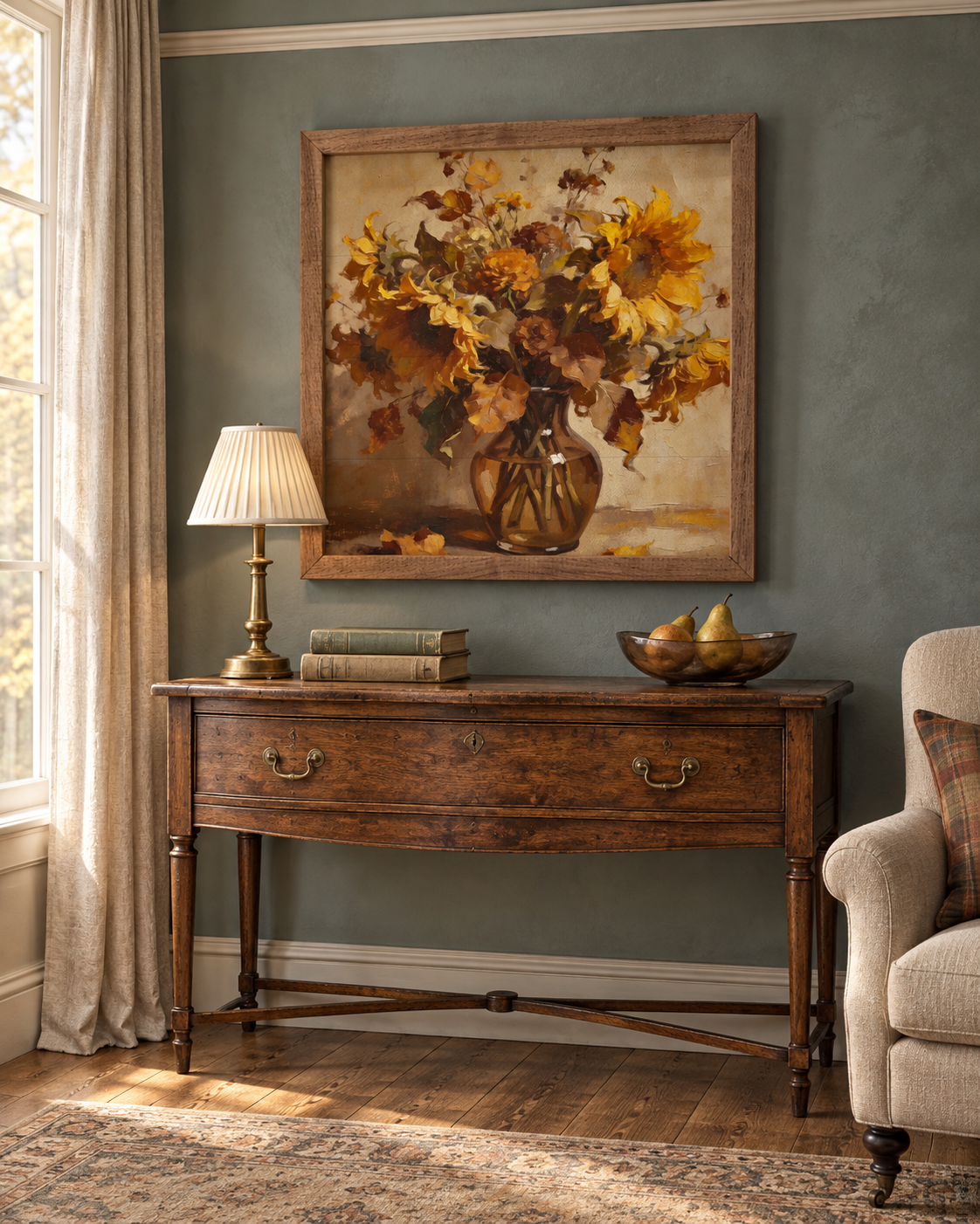 Sunflower Harvest Bouquet Wood Wall Art