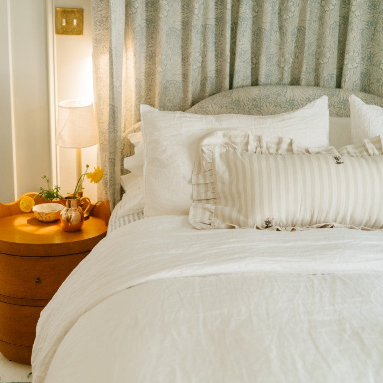 Frances Ruffled Lumbar Pillow Cover