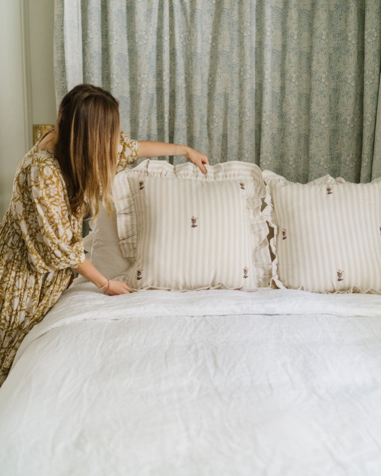 Frances Ruffled Pillow Cover
