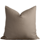 Leme Taupe Cotton Pillow Cover