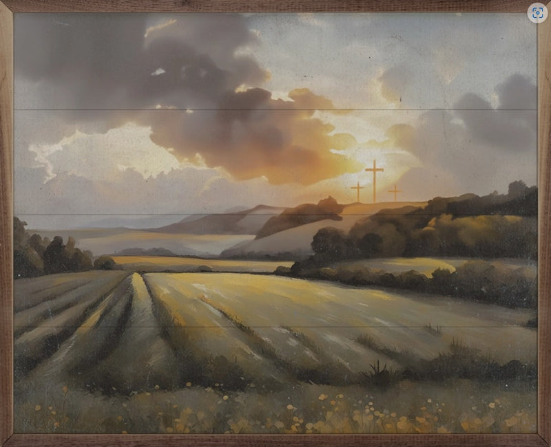 Three Crosses Wall Sign