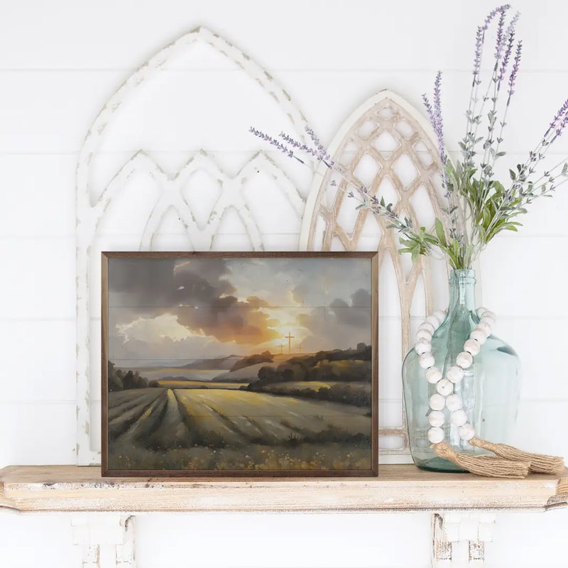 Three Crosses Wall Sign