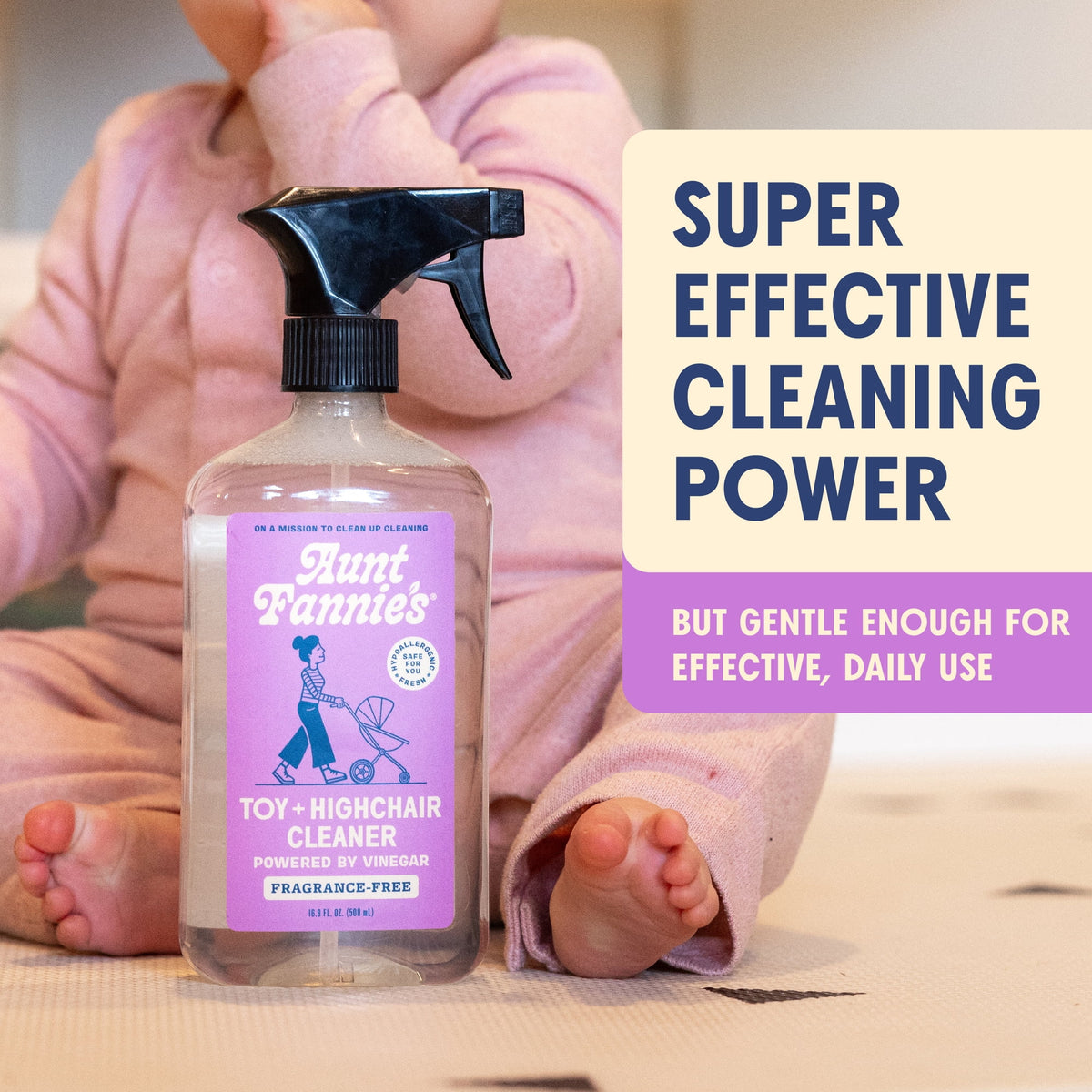 Non-toxic toy cleaner safe for baby feeding area