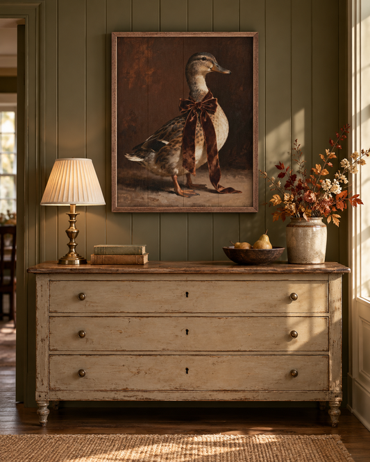 Velvet Bow Duck Wall Art