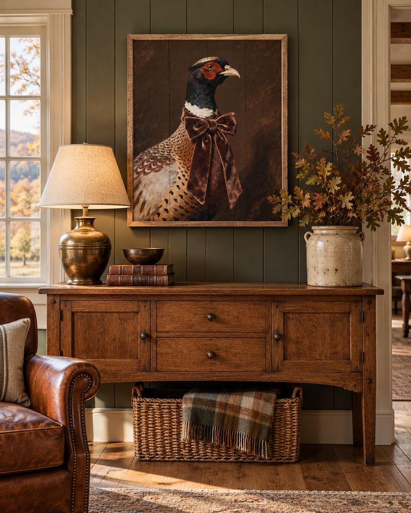 Velvet Bow Pheasant Wall Art