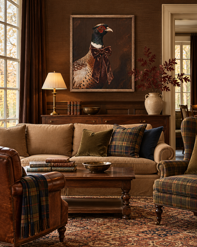 Velvet Bow Pheasant Wall Art