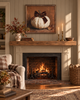 Velvet Bow Pumpkin Wall Art
