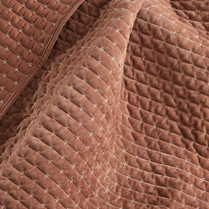 Velvet Stitch Quilted Throw