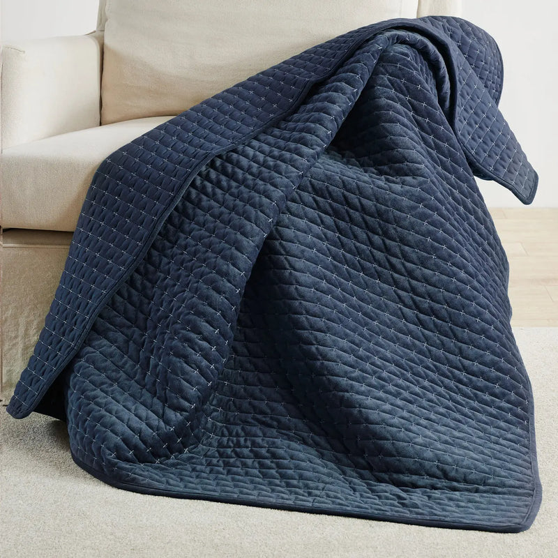 Velvet Stitch Quilted Throw