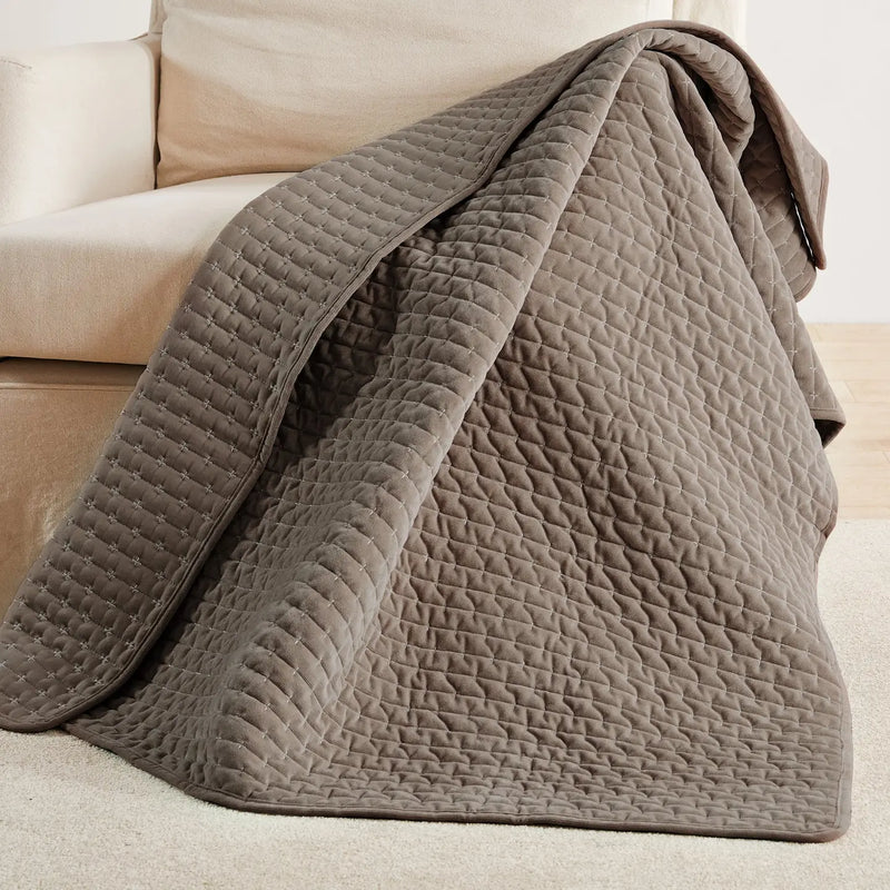 Velvet Stitch Quilted Throw