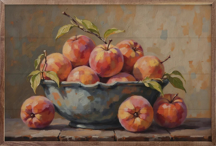 Vintage Bowl Of Peaches