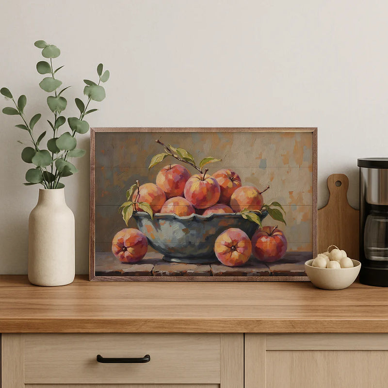 Vintage Bowl Of Peaches