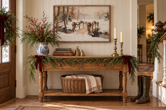 Vintage Holiday Bridge | Christmas Wall Decor