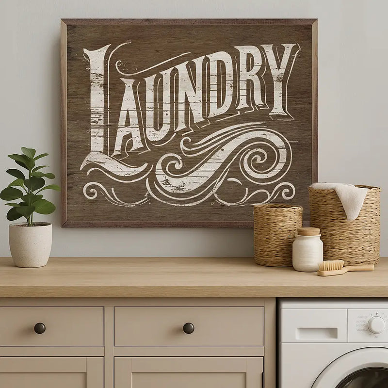 Vintage Laundry Sign