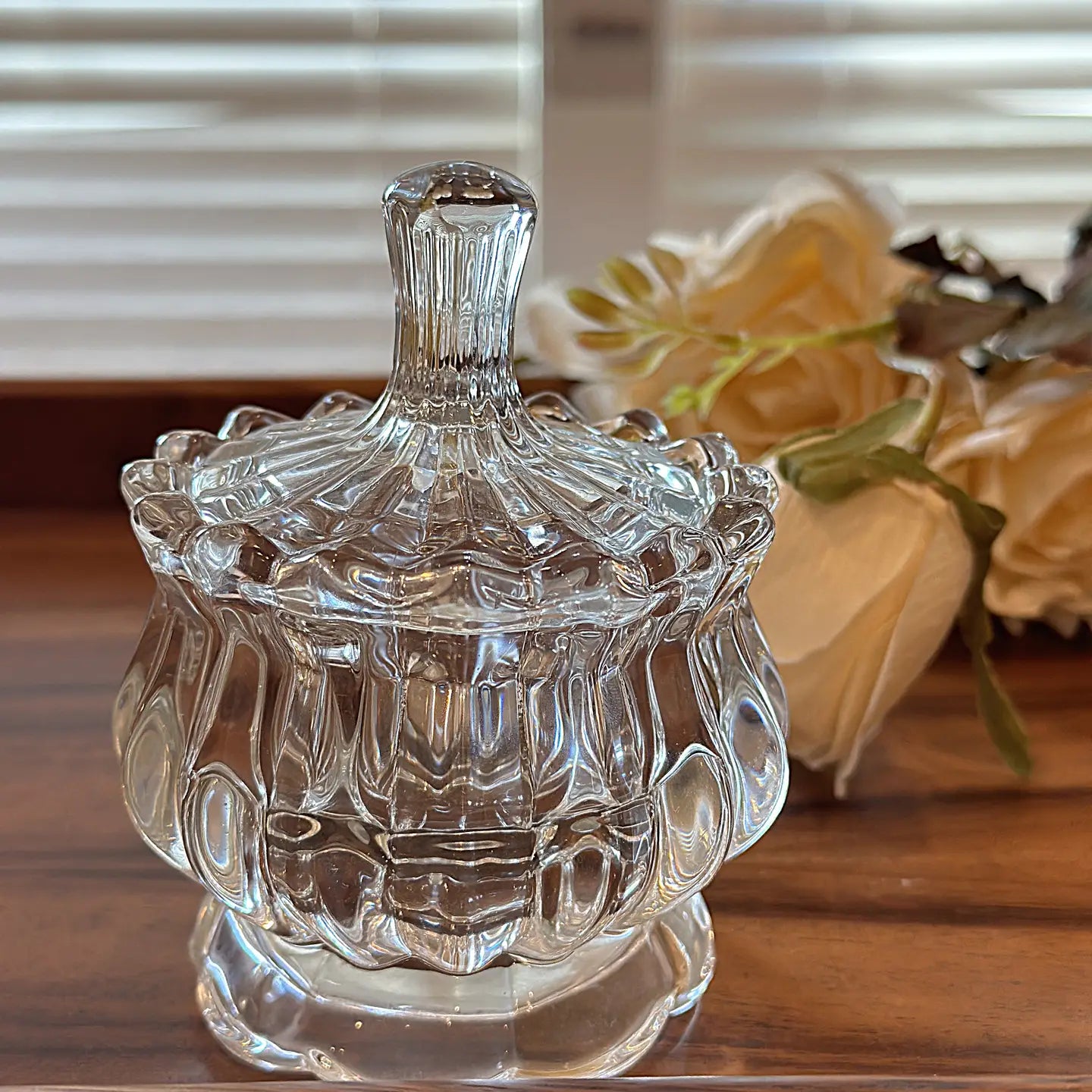 Vintage Pumpkin Glass Jar