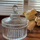 Vintage Ribbed Glass Jar