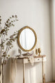 Vintage Style Frame Oval Mirror | Solid Wood