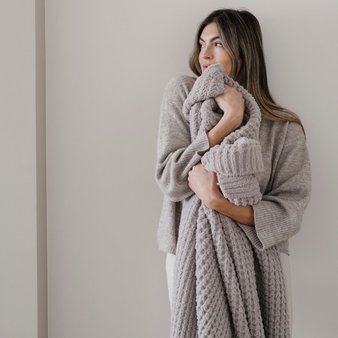 Waffle Knit Throw Blanket