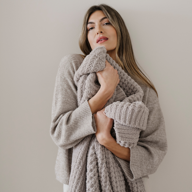 Waffle Knit Throw Blanket