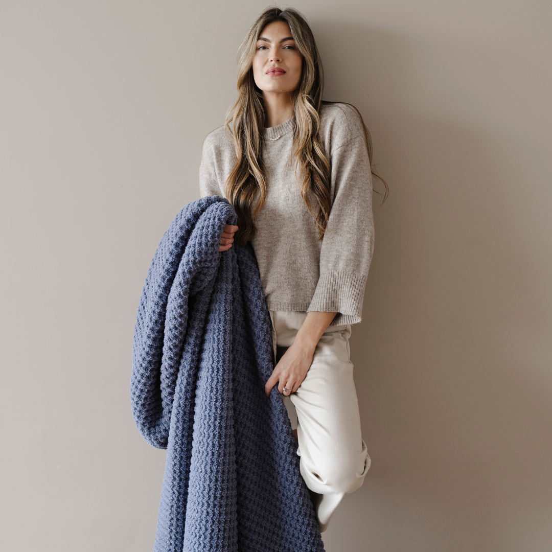 Waffle Knit XL Throw Blanket