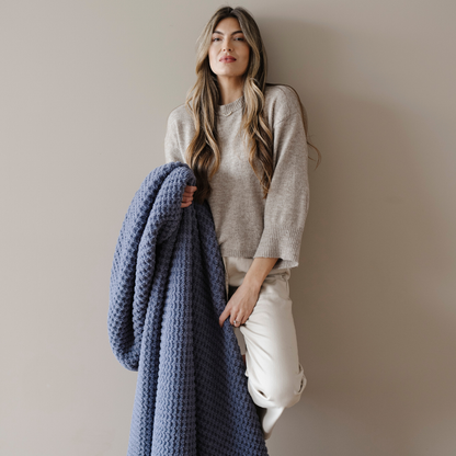 Waffle Knit XL Throw Blanket