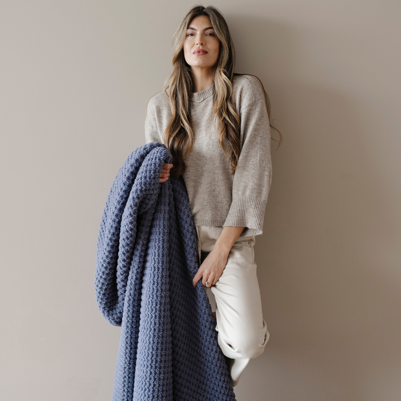 Waffle Knit XL Throw Blanket